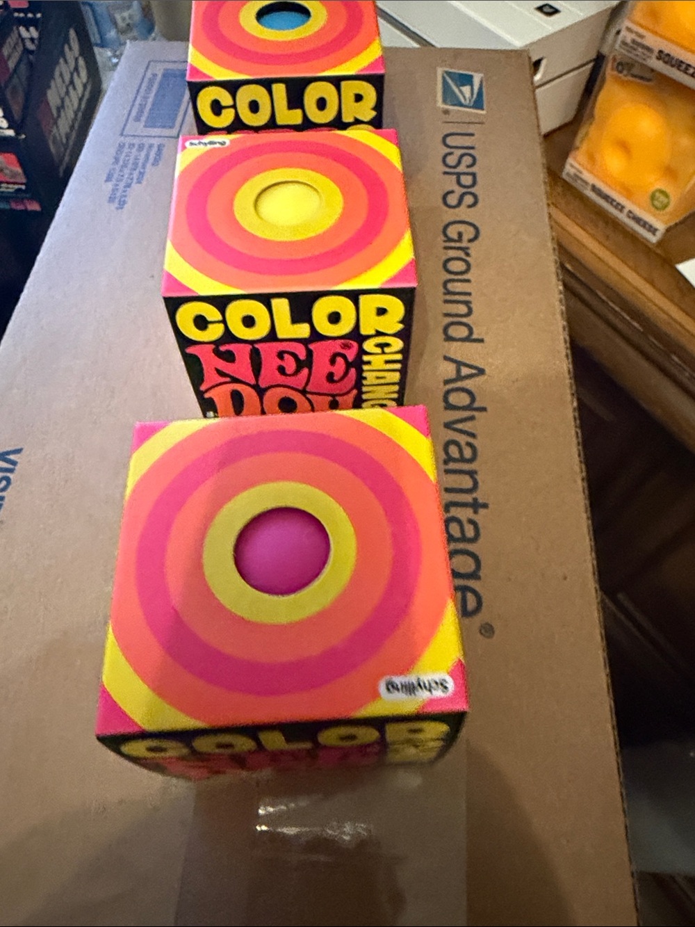 Authentic bundle of 3 Nee Dod Color-Change Sensory Toy - Pink & Yellow &blue $39